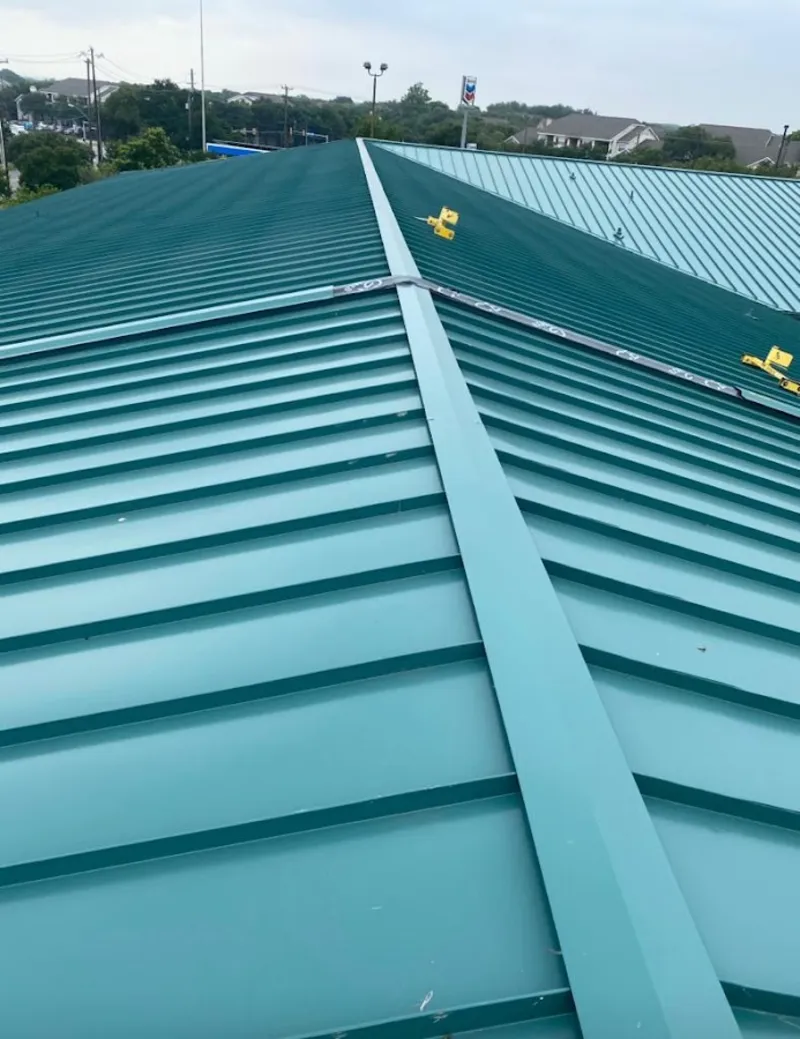 Green commercial metal roof ridge and valley for Metal Roof Repair in Rawlins